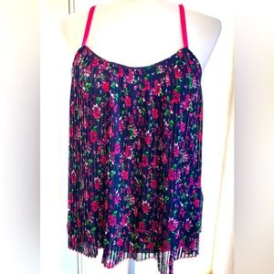 Abercrombie Flutter Tank Top. Adjustable Ribbon Straps. Size L. NWOT